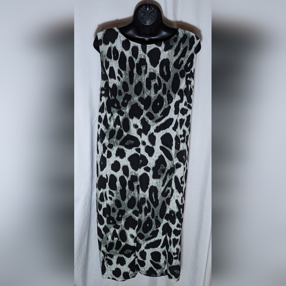 Women's Lennie for Nina Leonard Animal Print Sheath Dress | size XL - Picture 2 of 6